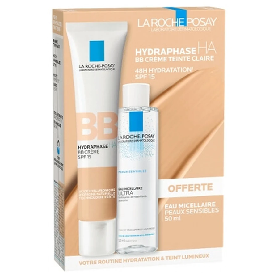 La Roche-Posay Hydraphase HA BB Cream SPF 15, 40 ml + Free Micellar Water, 50 ml