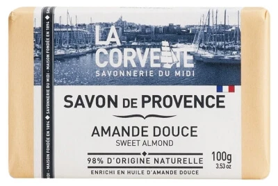 La Corvette Savon de Provence Sweet Almond Soap, 100 g