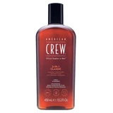 American Crew 3-En-1 Shampooing, Après Shampooing & Gel Douche pour Cheveux et Corps (450ml), Revitalisant, hydratant et apaisant