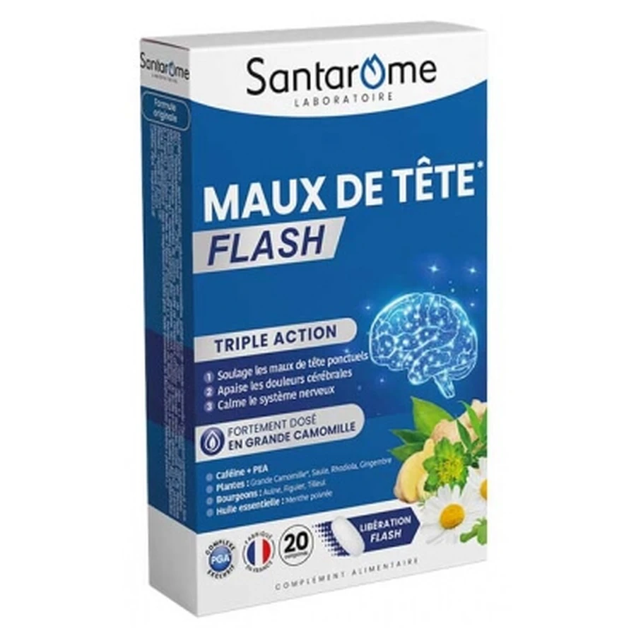 Santarome Flash Headache Relief, 20 Tablets