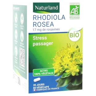 Naturland biologische Rhodiola rosea, 60 vegetarische capsules