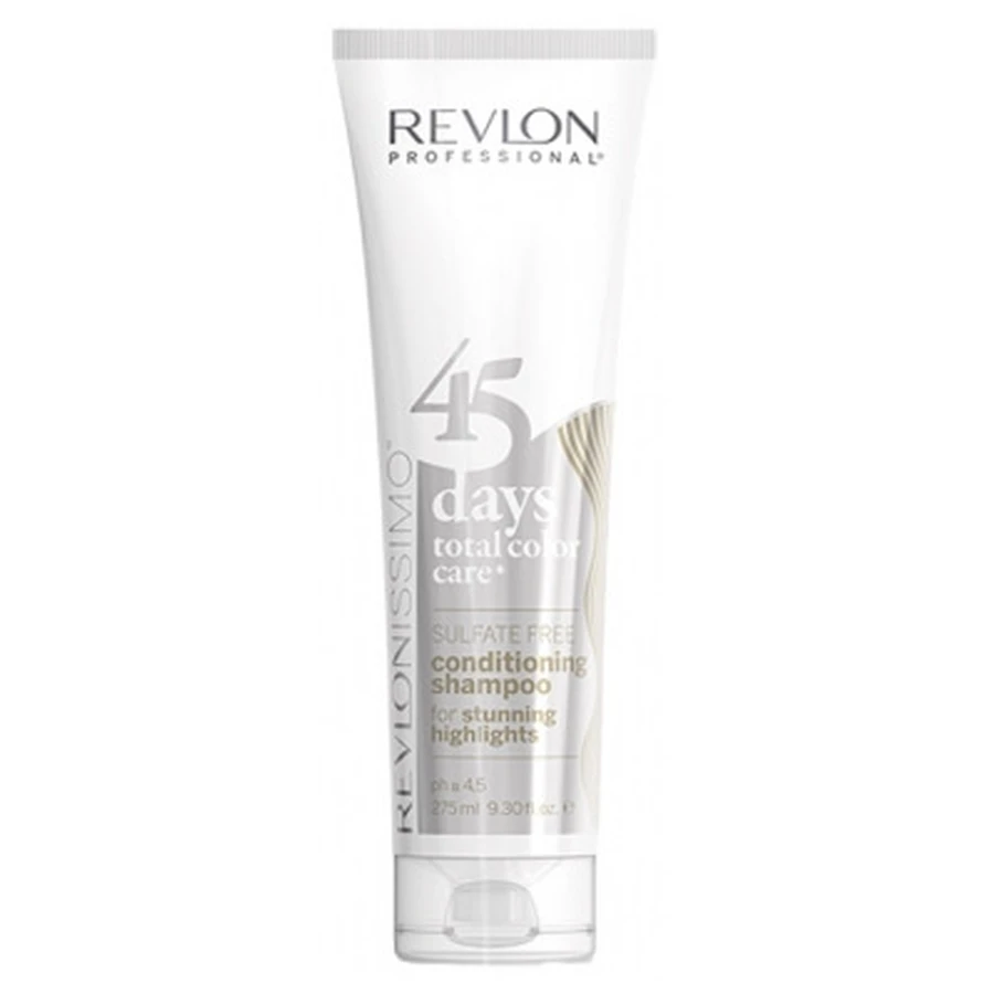 Revlon Professional 45 Days Revlonissimo Champú para cabello con mechas, rubio y canoso, 275 ml