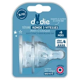 Dodie 2 Round Teats, 3 Flow Rates, Anti-Colic, Thick Formula + 6 Months