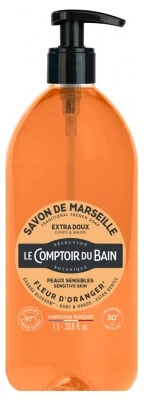 Le Comptoir du Bain Traditional Marseille Soap with Orange Blossom, 1…