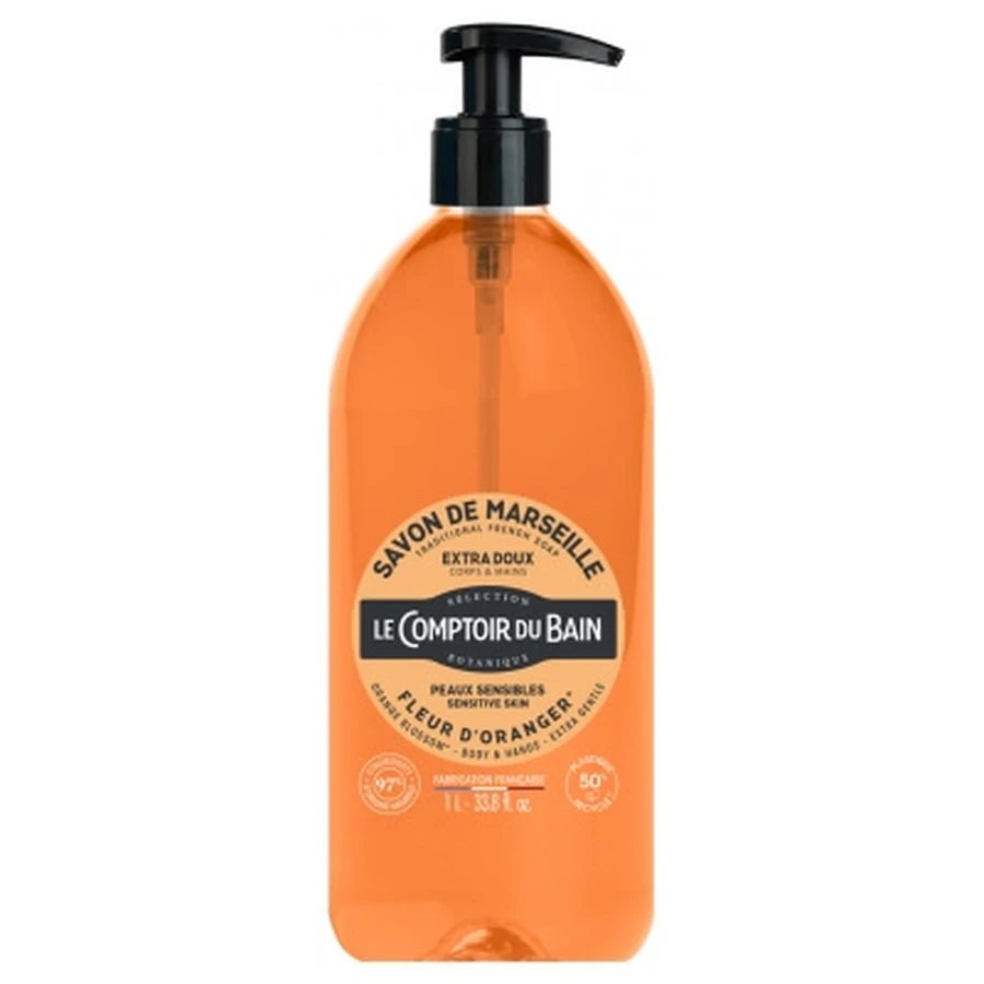 Jabón tradicional de Marsella con flor de azahar de Le Comptoir du Bain, 1 L