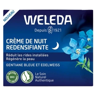 Crema de noche redensificante de genciana azul y edelweiss de Weleda, 40 ml
