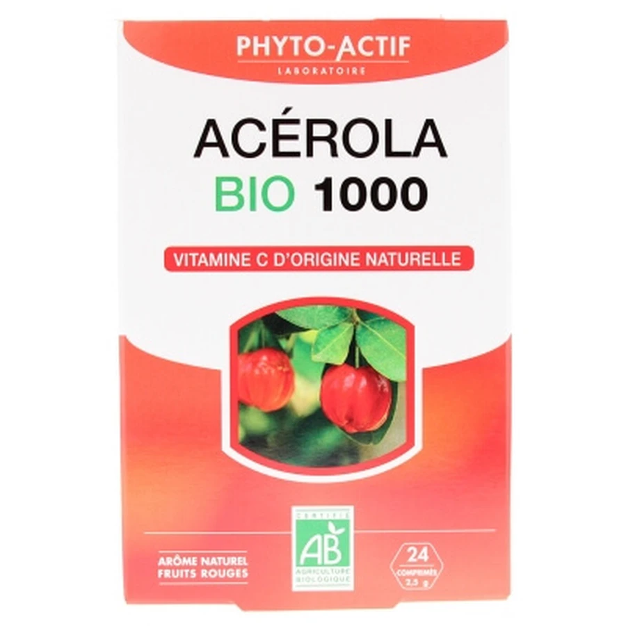 Phyto-Actif Acerola 1000 Biologisch, 24 tabletten