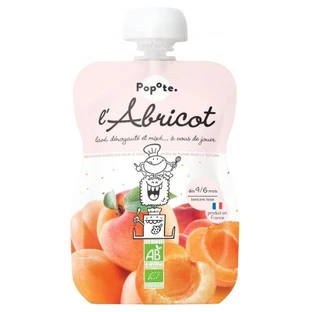 Popote Gourde Bio-Aprikosenkompott, für Babys ab 4–6 Monaten, 120 g