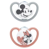 NUK Space Disney Baby 2 Sucettes Silicone 6-18 Mois