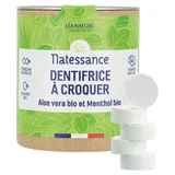 Natessance Kautabletten-Zahnpasta mit Bio-Aloe Vera und Bio-Menthol, 80 Tabletten