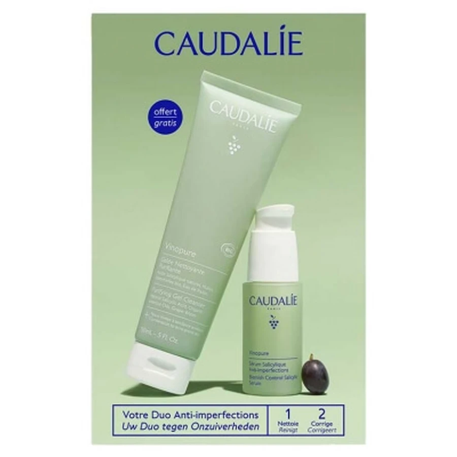 Caudalie Vinopure Serum met salicylzuur tegen onzuiverheden 30 ml + gratis zuiverende reinigingsgel 150 ml