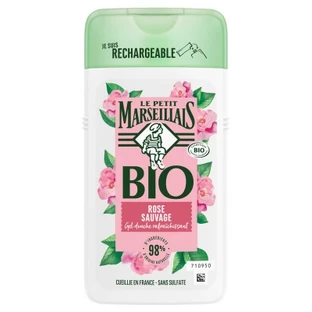 Gel de ducha refrescante de rosa silvestre ecológico de Le Petit Marseillais, 250 ml