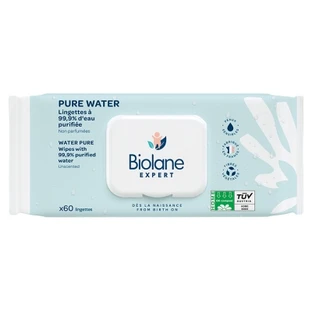 Biolane Pure Water ongeparfumeerde doekjes, 60 stuks