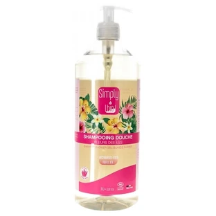 Simply Bio Organic Island Flowers Shampoo and Body Wash, 1 L