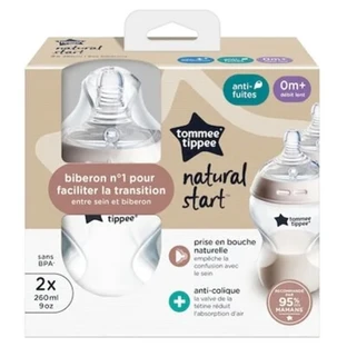 Tommee Tippee Natural Start Anti-Colic 2 Bottles, 260 ml, 0 Months and Up