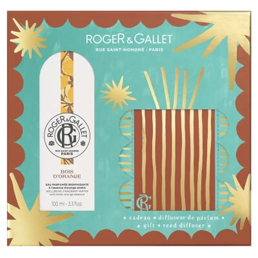 Agua de colonia calmante Bois d'Orange de Roger & Gallet, 100 ml + difusor de fragancia de regalo