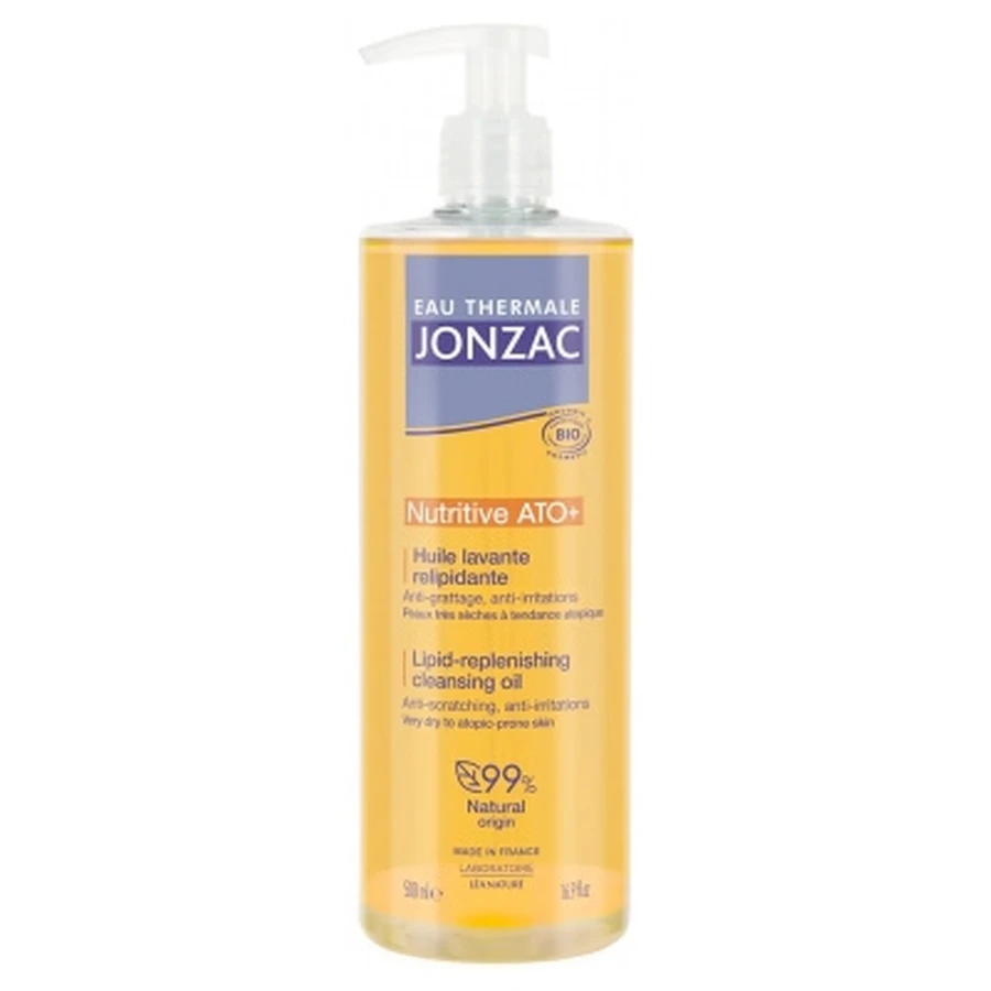 Jonzac Nutritive ATO+ Thermalwasser – Bio-Reinigungsöl zur Wiederherstellung des Lipidhaushalts 500 ml