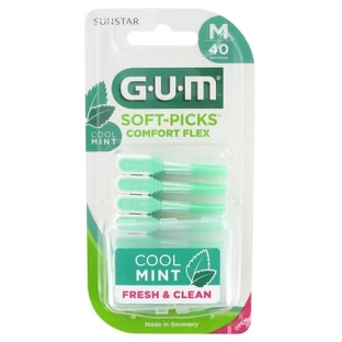 GUM Soft-Picks Comfort Flex Cool Mint, 40 Count