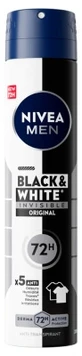 Nivea Men Black &amp; White Invisible Déodorant Anti-Transpirant 72H Spray 250 ml