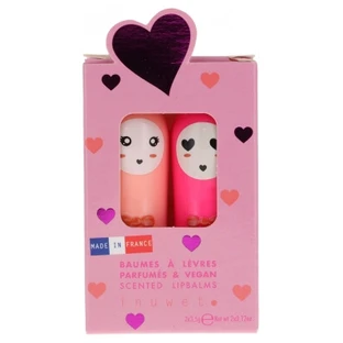 Inuwet Duo Baumes à Lèvres Parfumés Vanille Coco & Cerise 2 x 3,5 g