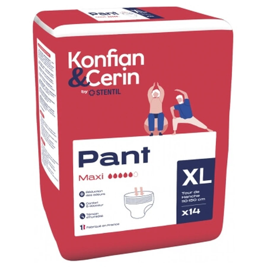 Stentil Konfian & Cerin Pant Maxi 14 Absorberend ondergoed voor volwassenen, maat XL