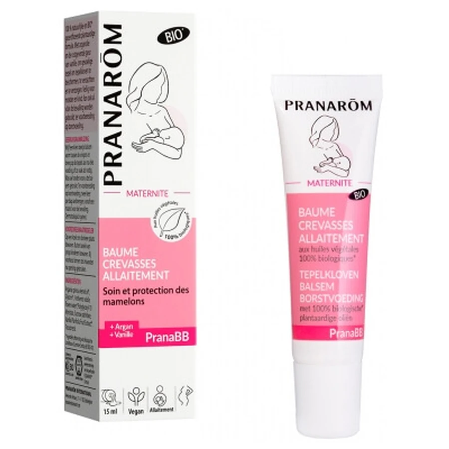 Pranarôm PranaBB Maternité Baume Crevasses Allaitement Bio 15 ml