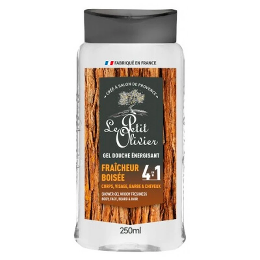 Le Petit Olivier Gel Douche Énergisant 4en1 Fraîcheur Boisée 250 ml