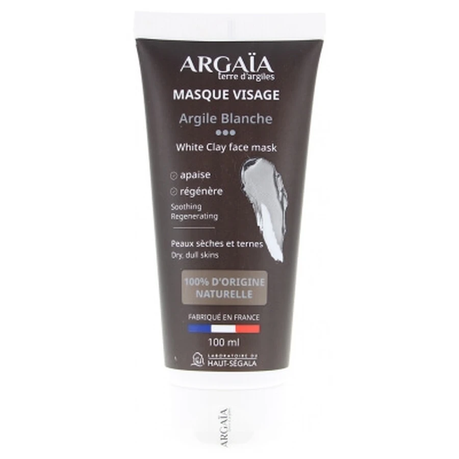 Mascarilla facial de arcilla blanca Argaïa, 100 ml