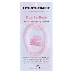 PharmaGem-armband met rozenkwarts voor kristaltherapie, 8 mm