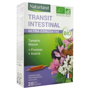Naturland Organic Tránsito intestinal, 20 ampollas orales de 10 ml cada una