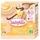 Babybio Organic Vanilla Semolina Cream, 6 Months and Up, 4 Pouches of 85 g