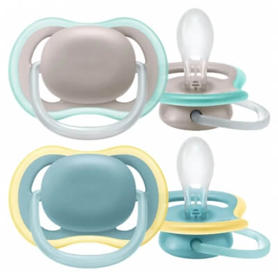 Avent Ultra Air 2 Orthodontic Silicone Pacifiers, 18 Months and Up