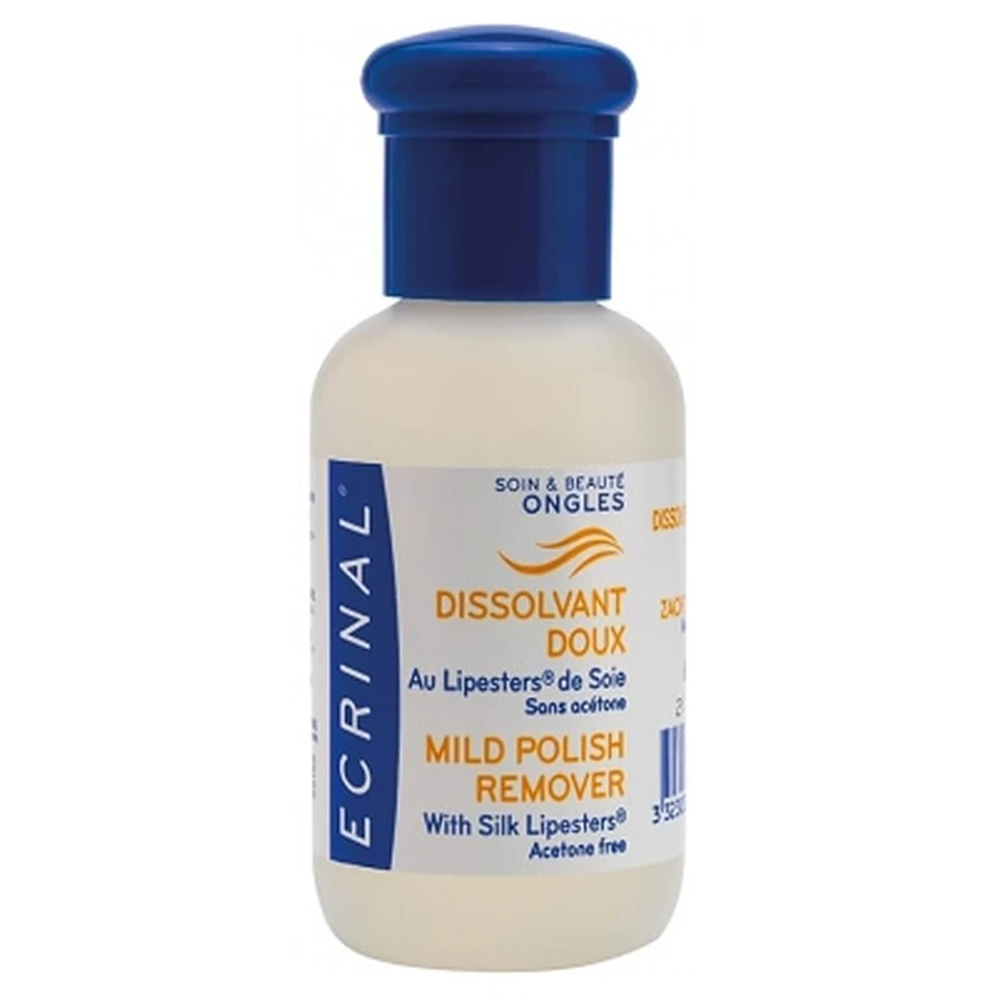 Ecrinal Gentle Nail Polish Remover with Silk Lipesters, 60 ml
