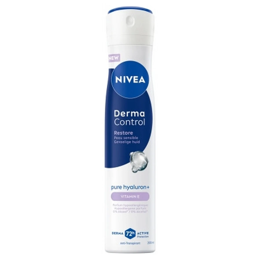 Nivea Derma Controle Restore Déodorant Anti-Transpirant Peau Sensible 72H Spray 200 ml