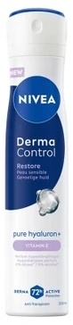 Desodorante antitranspirante Nivea Derma Control Restore para piel sensible, 72 horas, en spray, 200 ml
