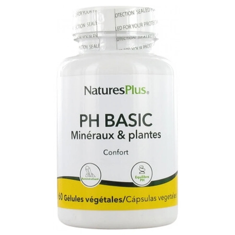 Natures Plus PH Basic Minéraux & Plantes 60 Gélules Végétales
