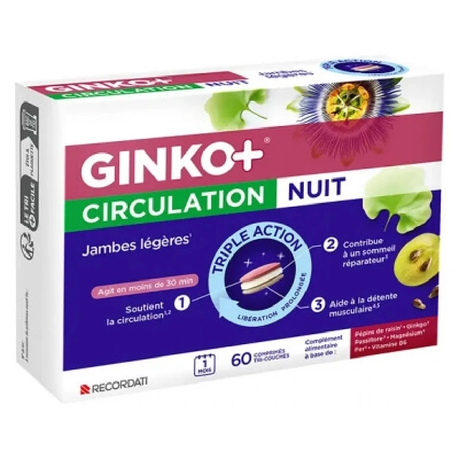 Ginkor Ginko + Circulación nocturna, 60 comprimidos