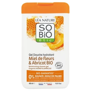 Léa Nature SO BIO étic Hydraterende douchegel met biologische bloemenhoning en abrikoos, 450 ml