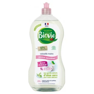 Biovie Dishwashing Liquid for Sensitive Skin with Aloe Vera, 1 L