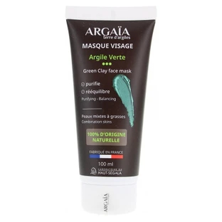 Mascarilla facial de arcilla verde Argaïa, 100 ml