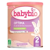 Babybio Optima 2 con leche de granjas francesas, para bebés de 6 a 12 meses, ecológico, 400 g
