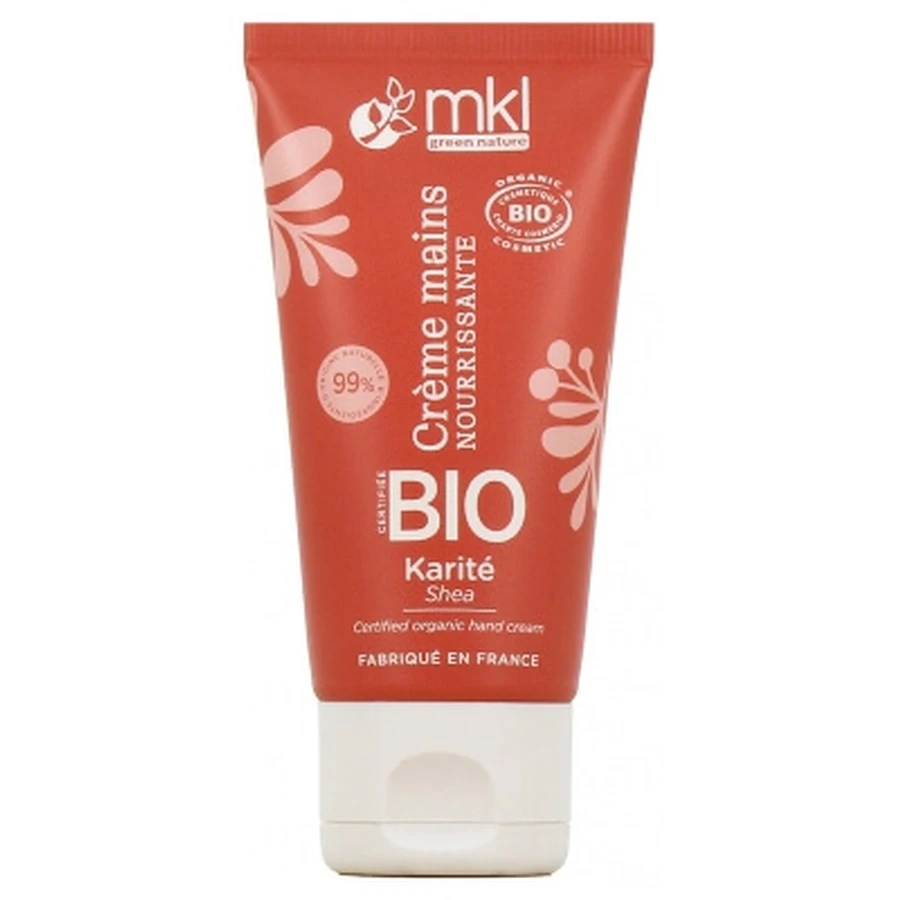 Crema de manos nutritiva con manteca de karité ecológica MKL Green Nature, 50 ml