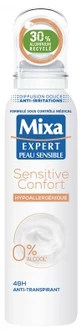 Mixa Expert Sensitive Skin Comfort, desodorante en spray hipoalergénico de 48 horas, 150 ml