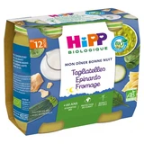 HiPP „My Goodnight Dinner“: Tagliatelle mit Spinat und Käse, ab 12 Monaten, Bio, 2 Gläschen