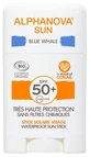 Alphanova Sun Stick for the Face, Blue Whale, SPF 50+, Organic, 12 g