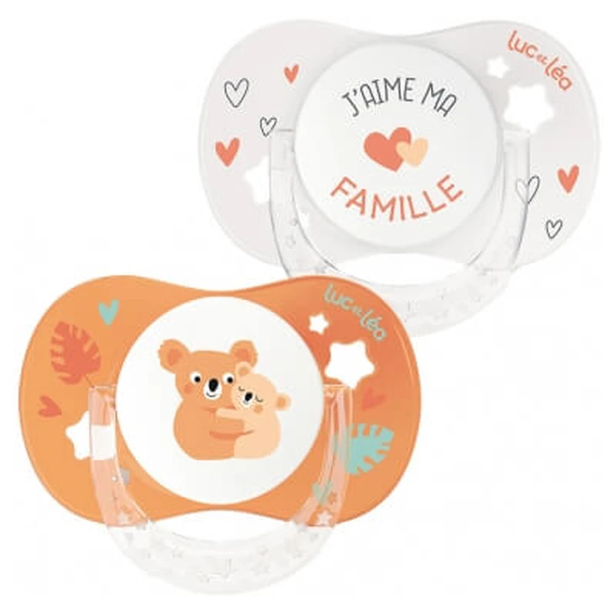 Luc and Léa Essentiel: 2 Anatomical Pacifiers with Comfort Flange + 18 Months and Up