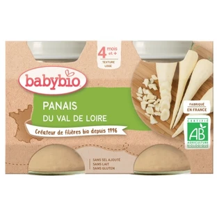 Babybio biologische pastinaak voor baby’s vanaf 4 maanden, 2 potjes van elk 130 g