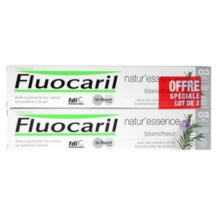 Fluocaril Natur'Essence Whitening Toothpaste with Dual Fluoride, 2-Pack (75 ml each)