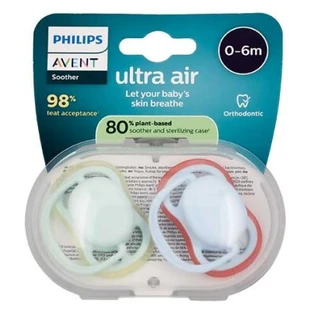 Avent Ultra Air 2 kieferorthopädische Schnuller, 0–6 Monate