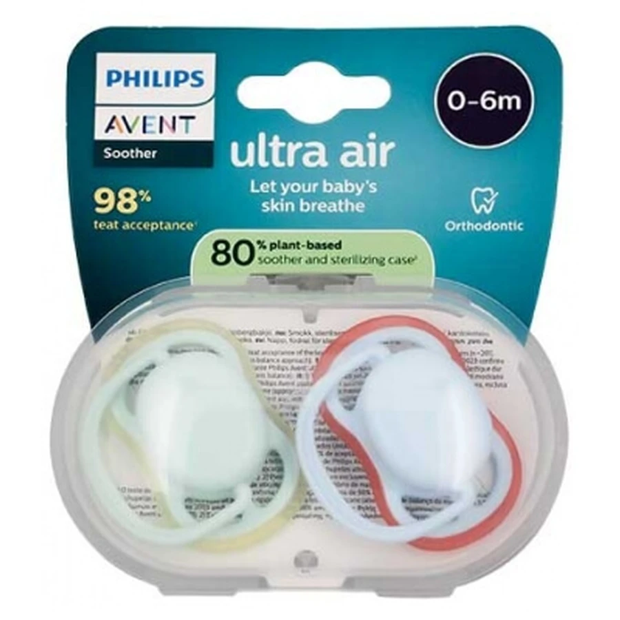 Avent Ultra Air 2 Orthodontic Pacifiers, 0–6 Months